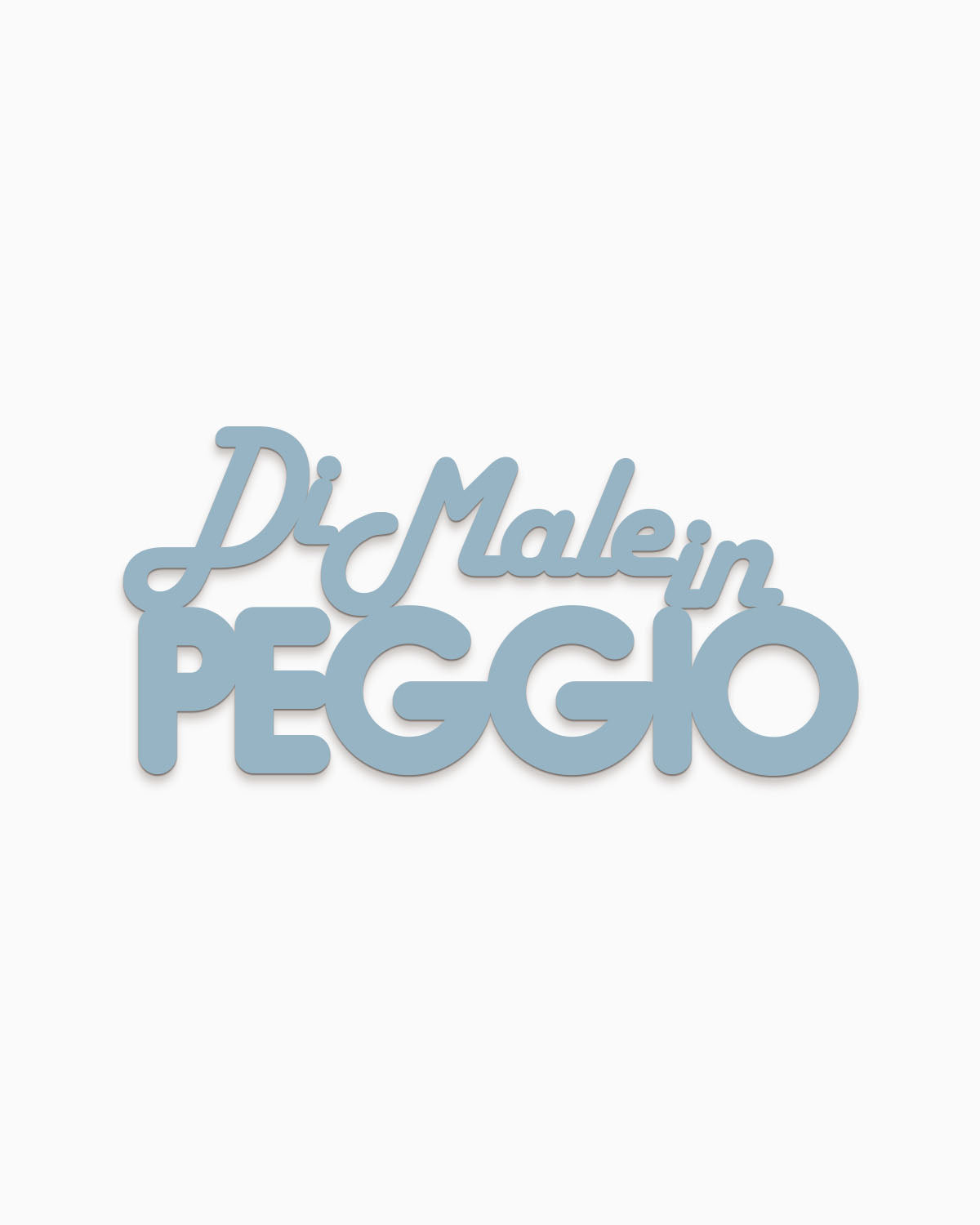 Scritta in legno Di male in peggio