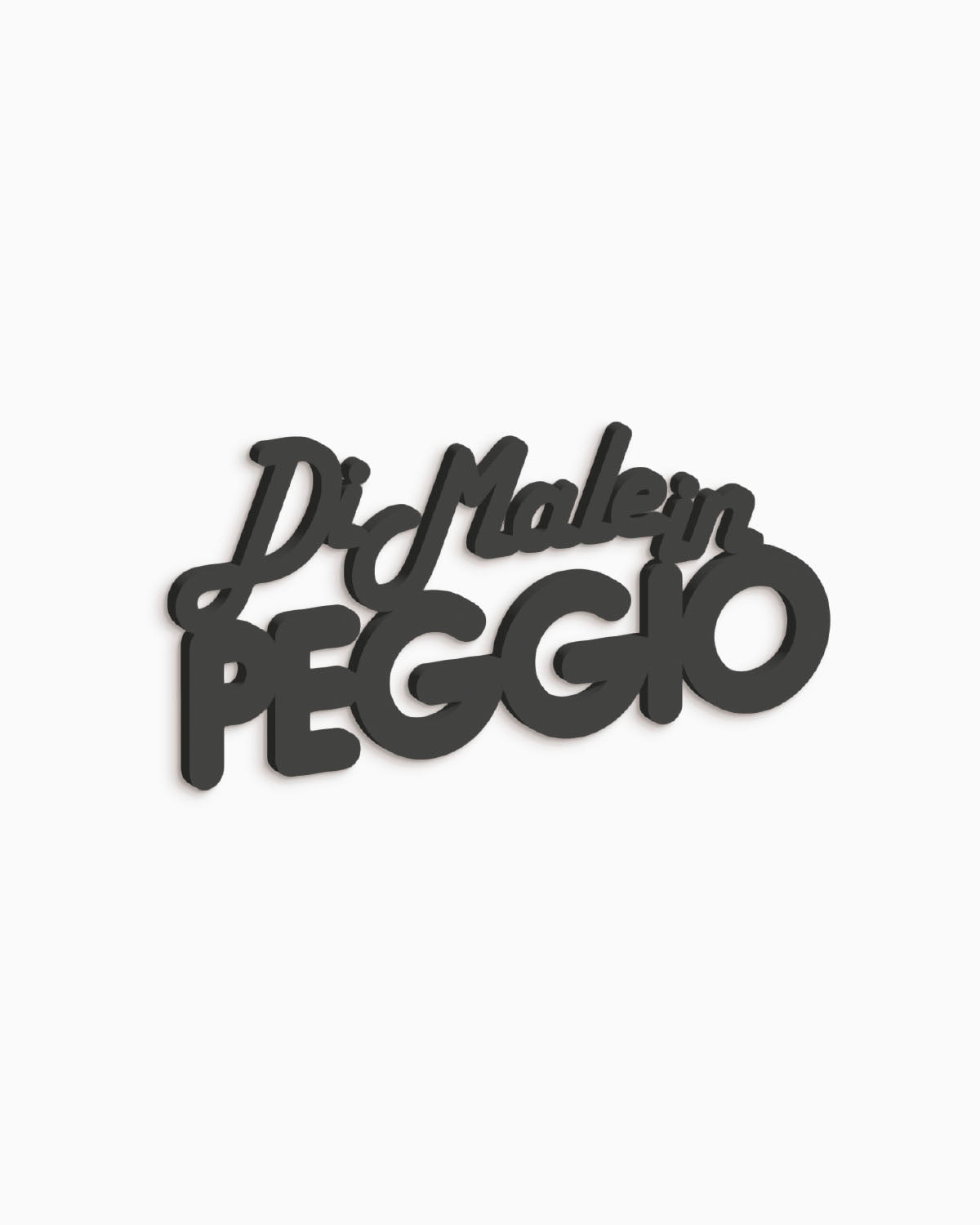 Scritta in legno Di male in peggio