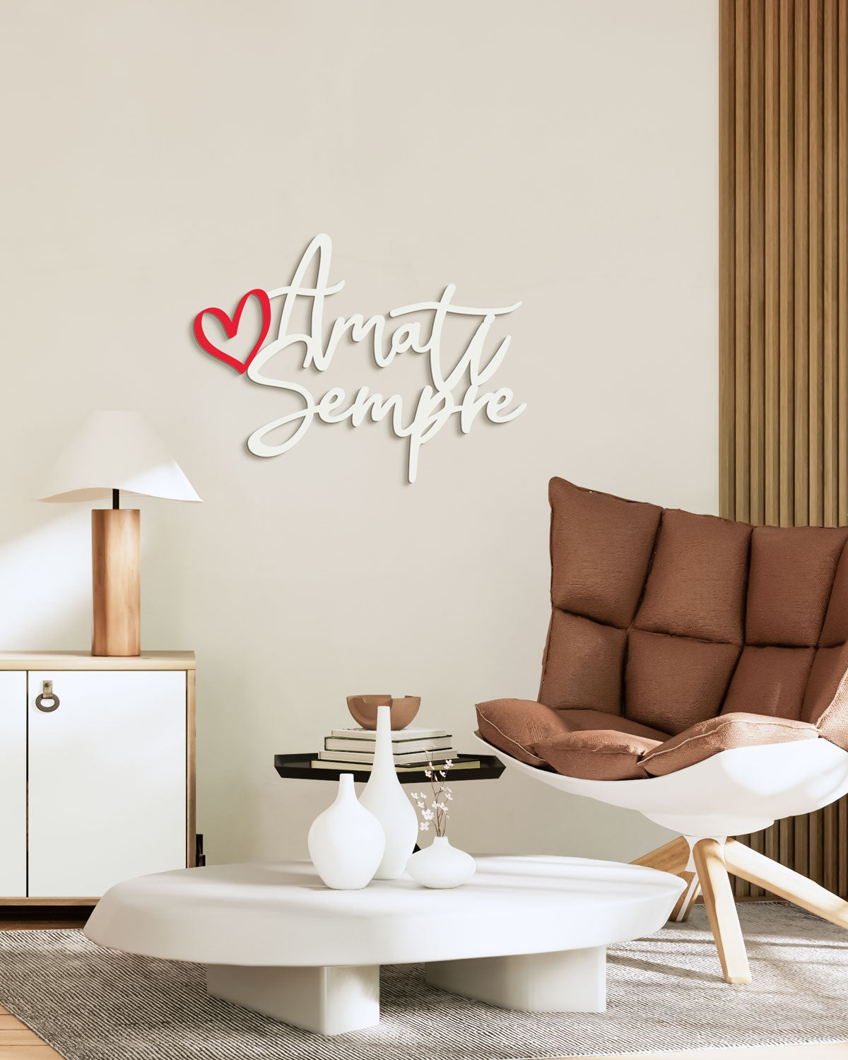 Scritta in legno Amati sempre