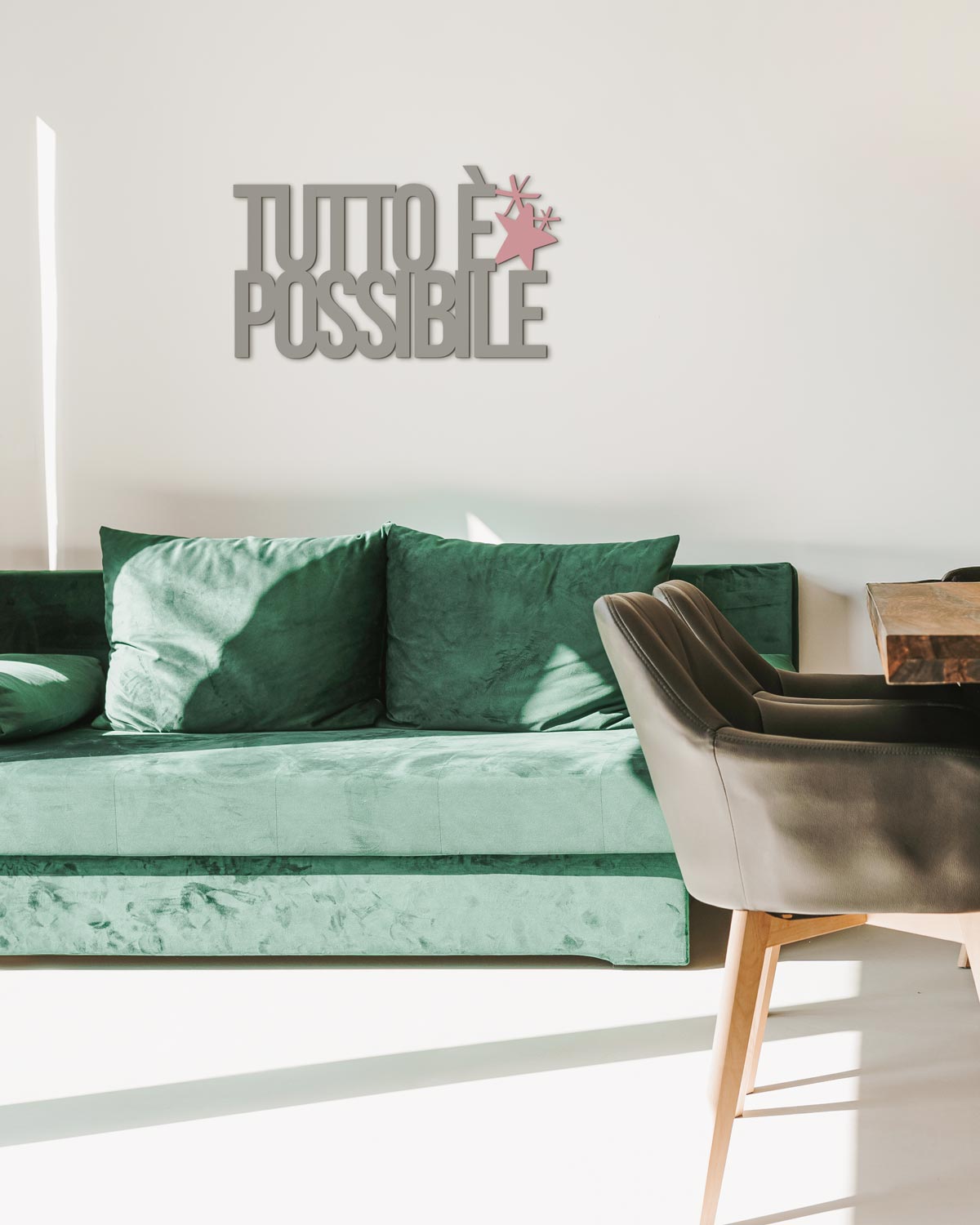 Scritta in legno Tutto è possibile