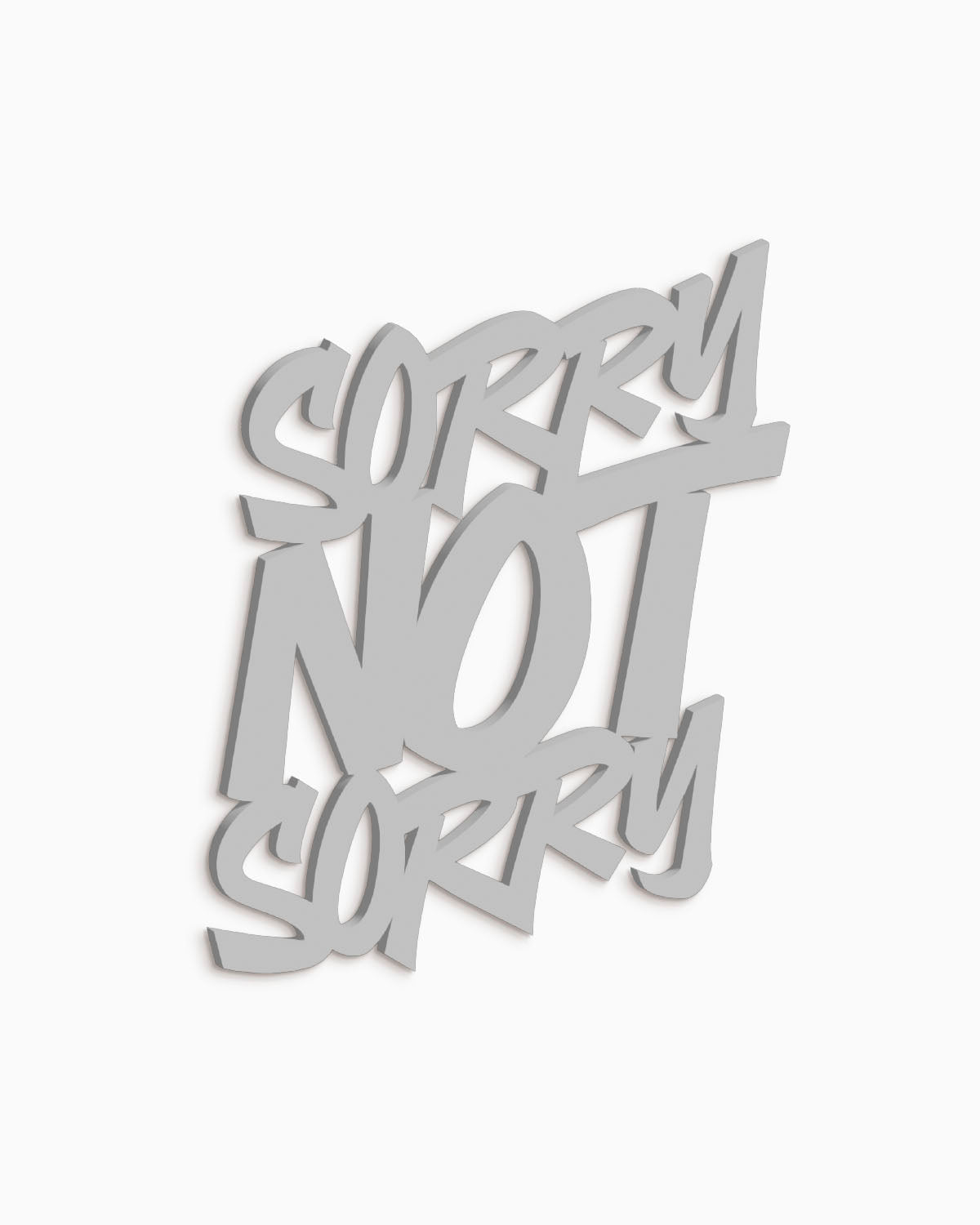 Scritta in legno Sorry Not Sorry