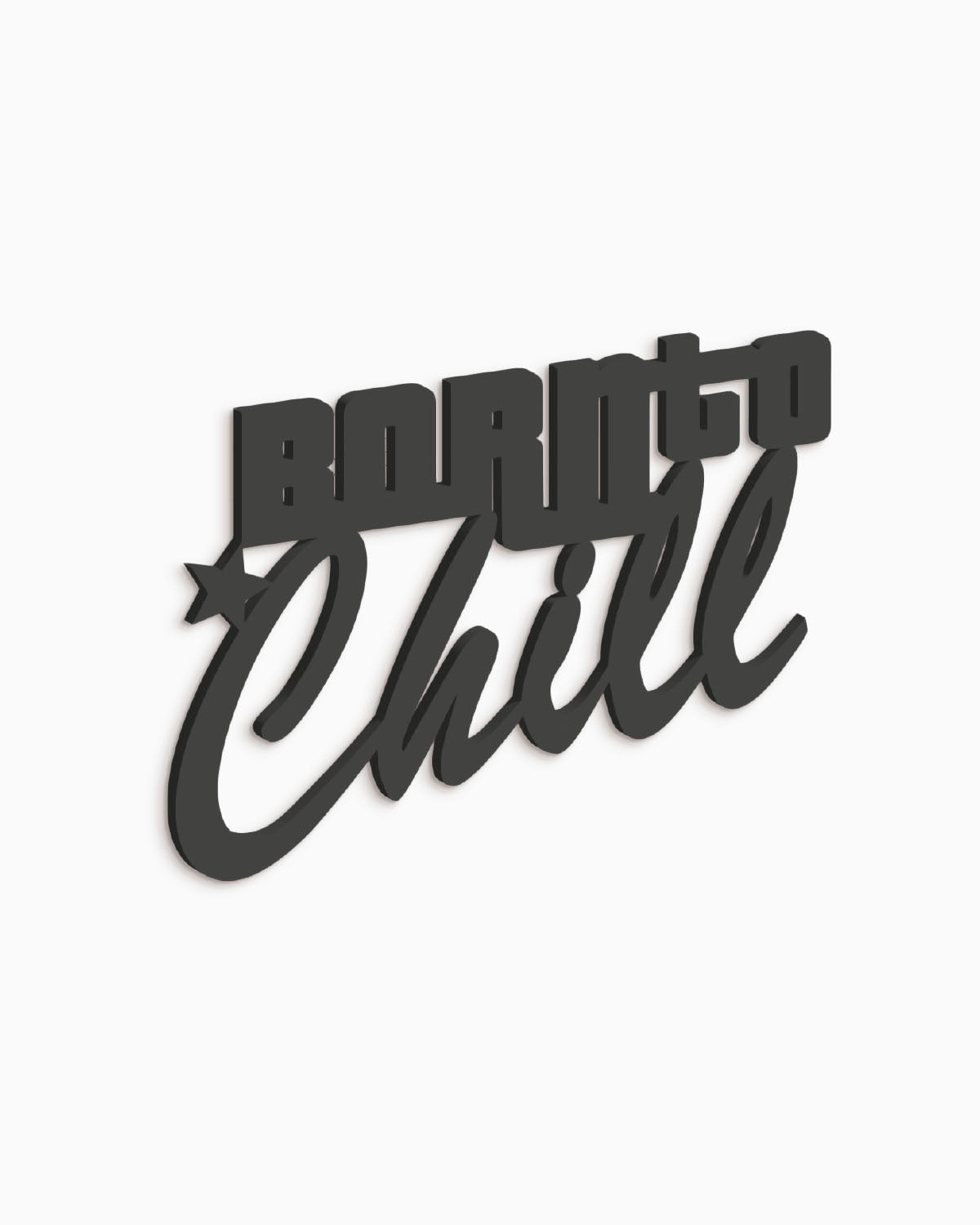 Scritta in legno Born to Chill