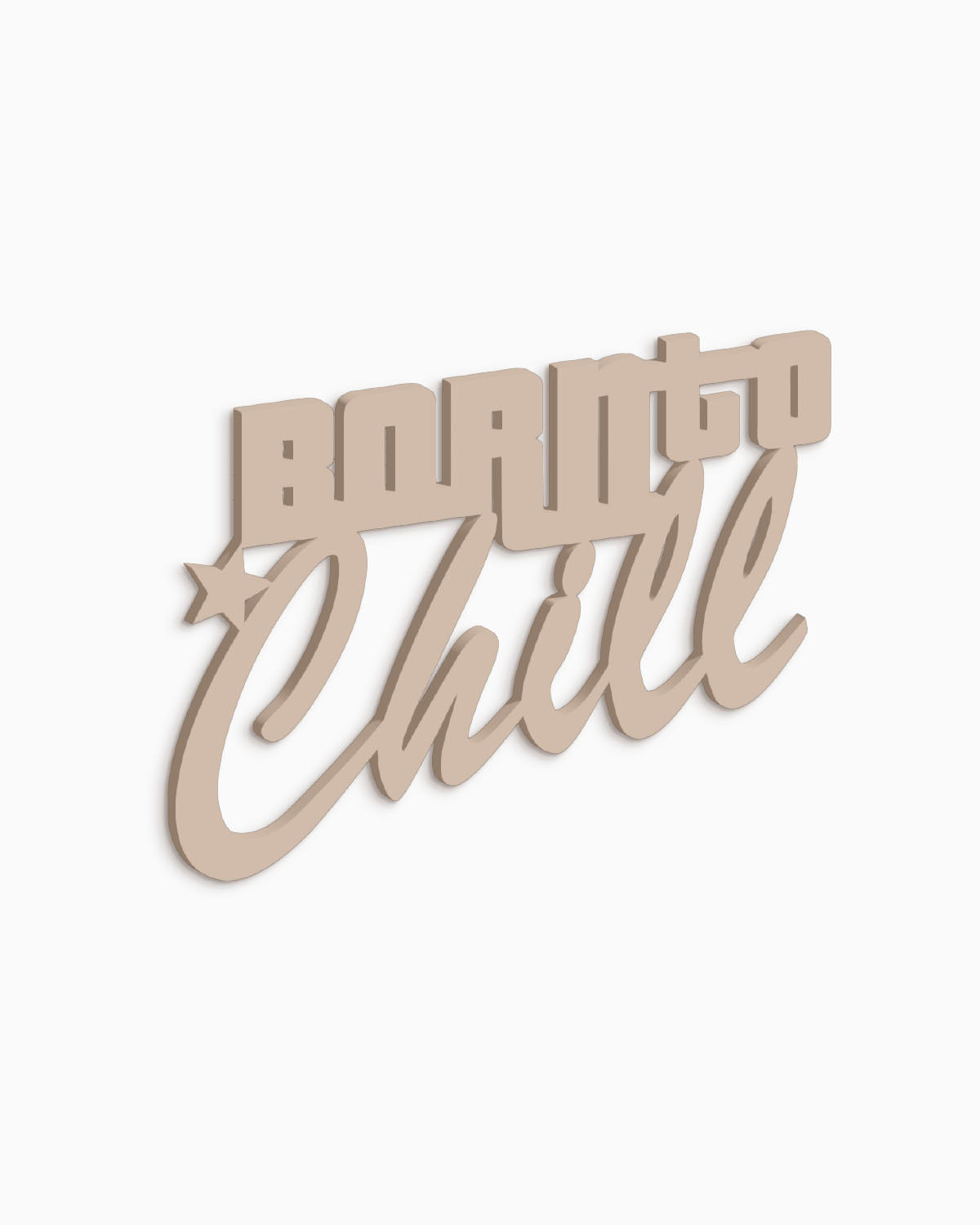 Scritta in legno Born to Chill