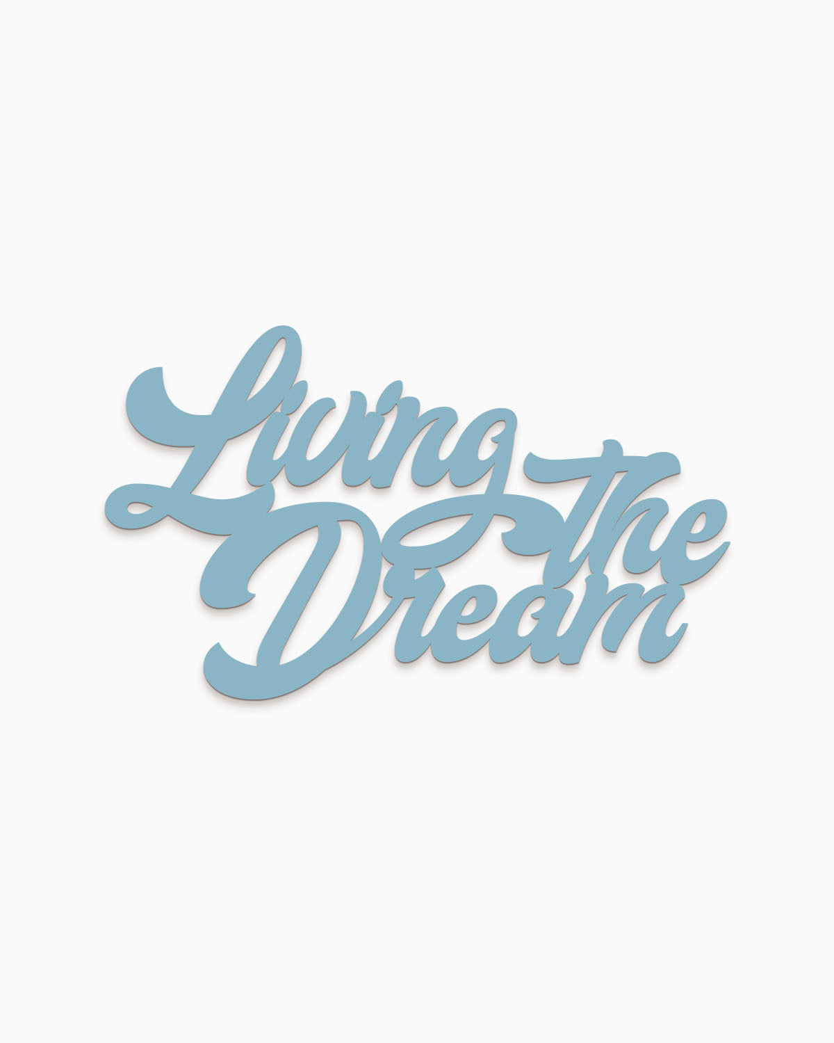 Scritta in legno Living the Dream