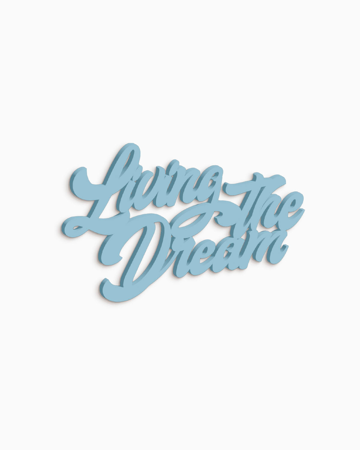 Scritta in legno Living the Dream