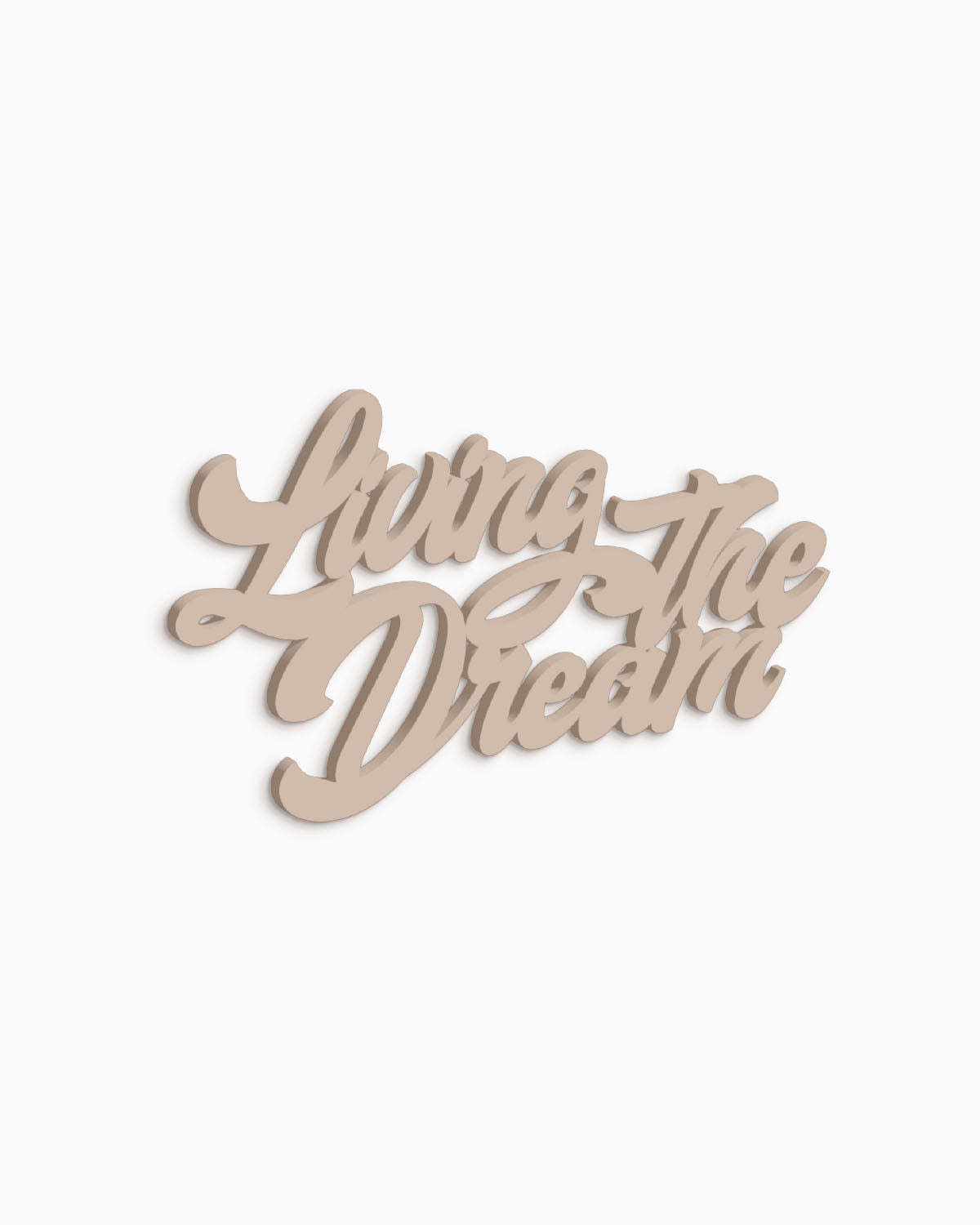Scritta in legno Living the Dream