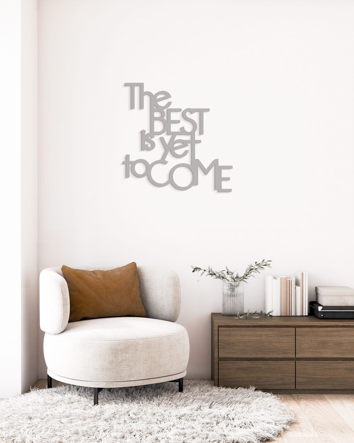 decorazione murale scritta da appendere scritta in legno motivazionale, arredamento moderno #colore_grigio-medio