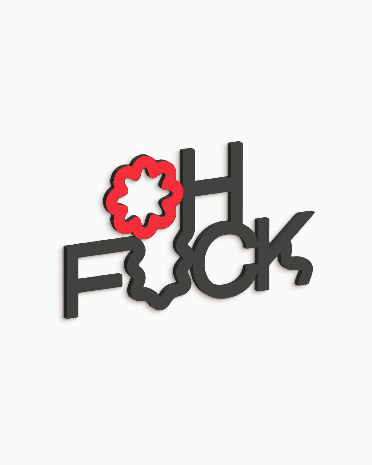 Scritta in legno Oh Fuck