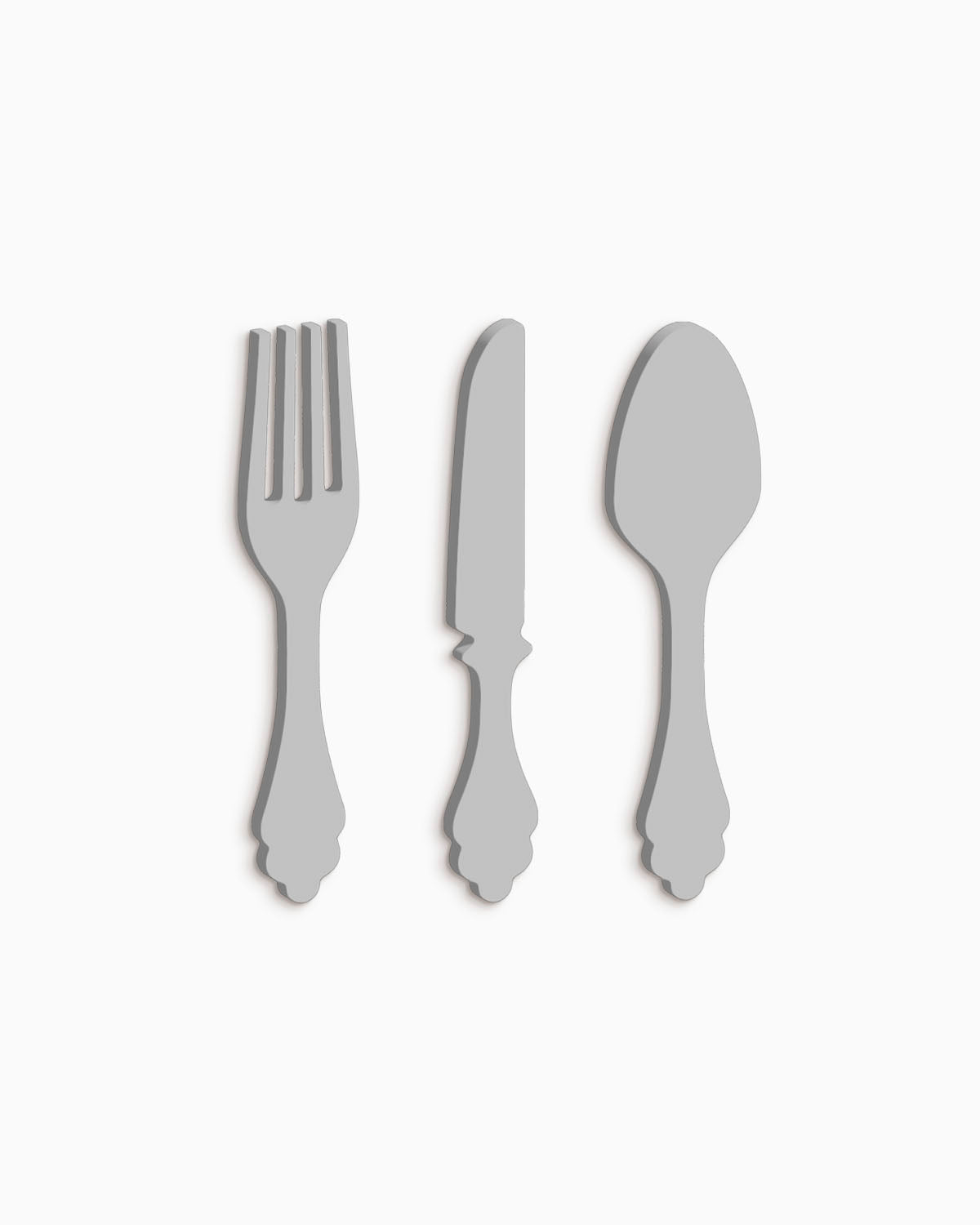 scritta da appendere da cucina, decorazione murale per la cucina, forma posate in legno, arredo moderno