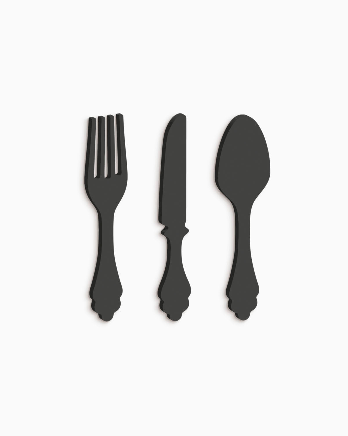 scritta da appendere da cucina, decorazione murale per la cucina, forma posate in legno, arredo moderno