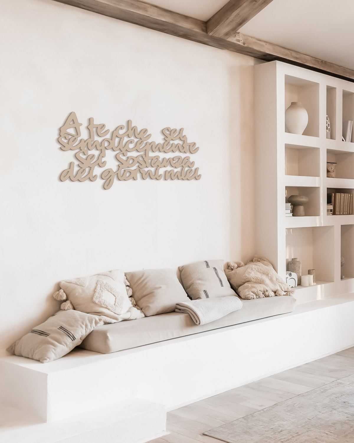 scritta da parete per la casa, decorazione murale moderna #colore_tortora