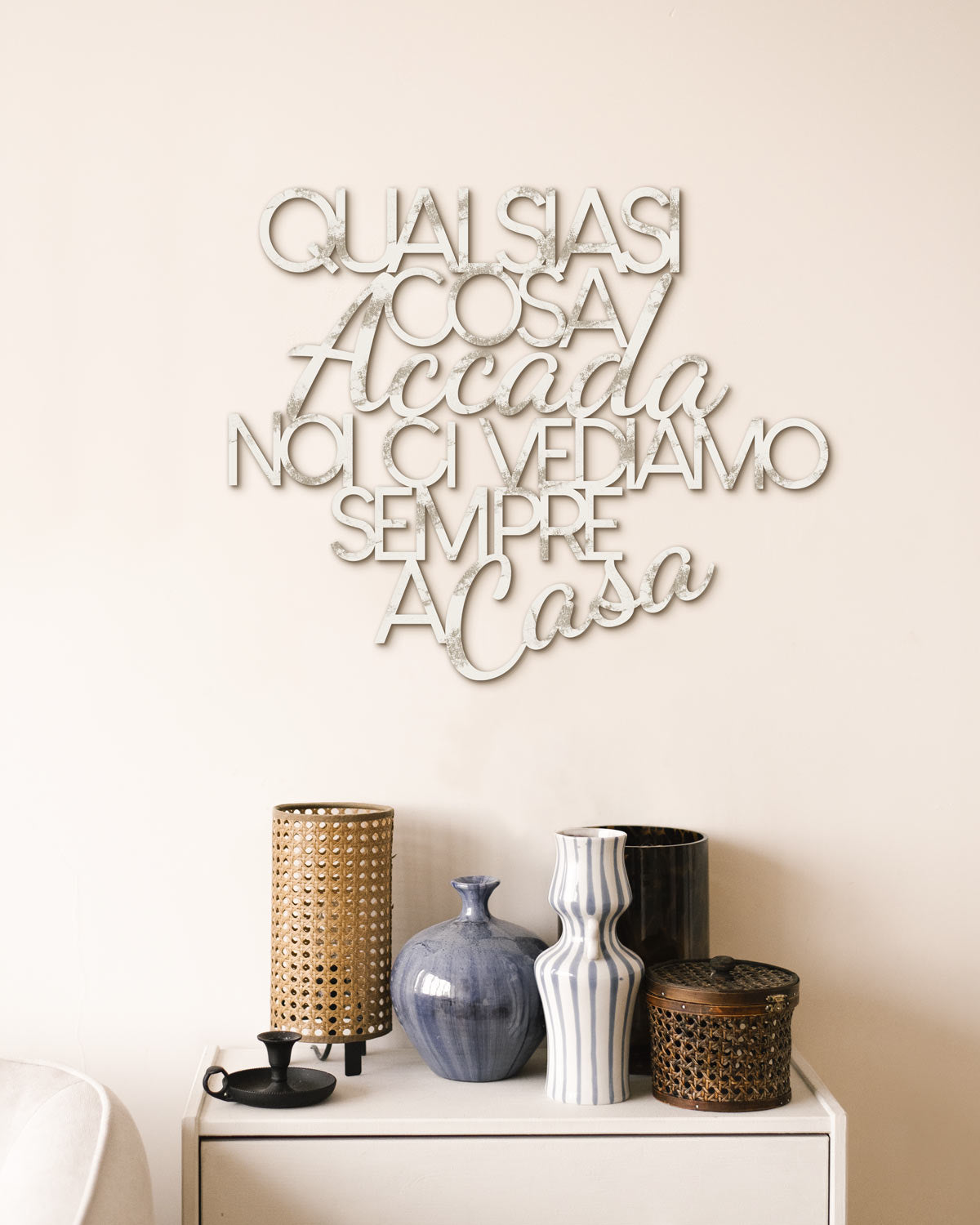 Scritta in Legno Qualsiasi cosa accada