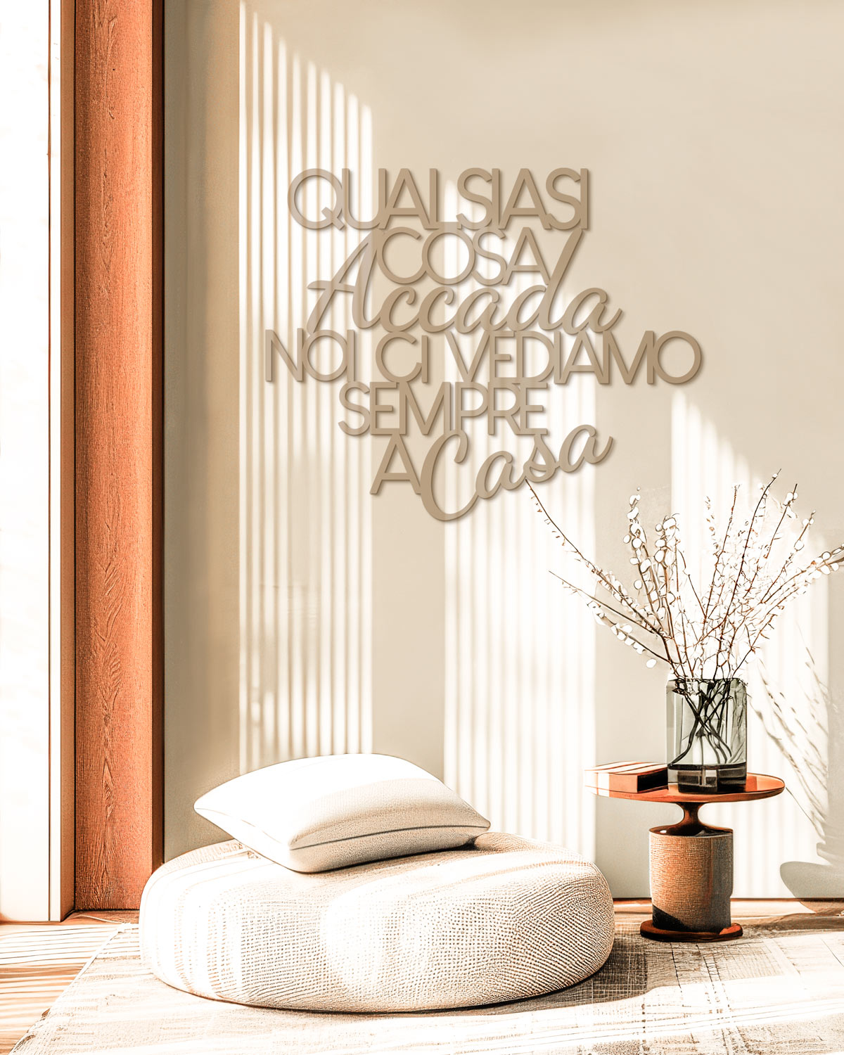 Scritta in Legno Qualsiasi cosa accada