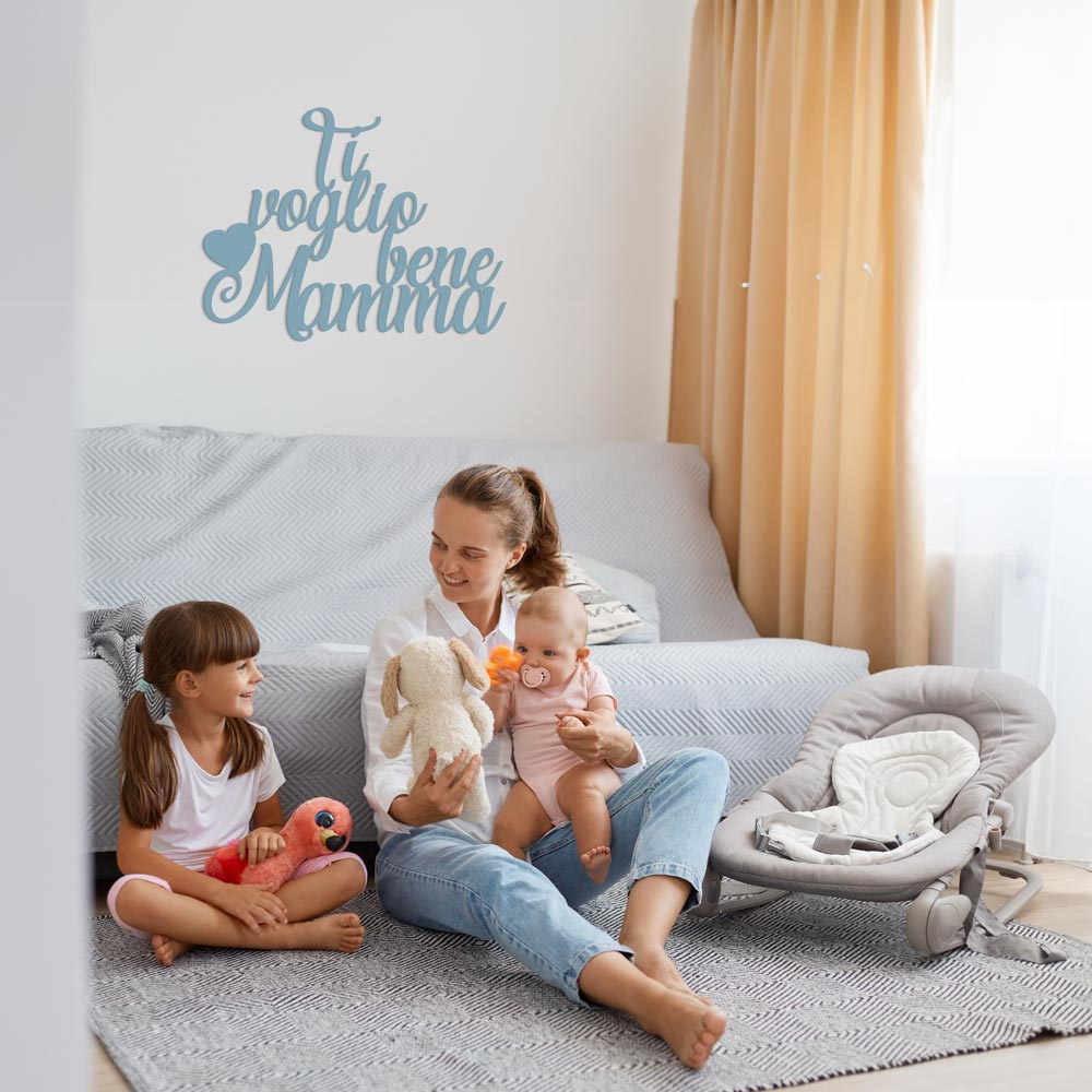 Scritta in Legno Ti Voglio bene Mamma