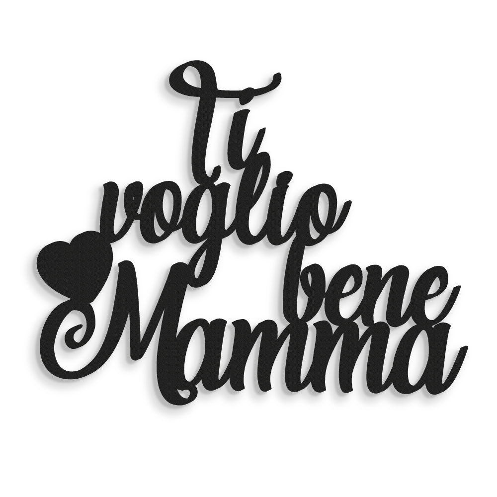 Scritta in Legno Ti Voglio bene Mamma