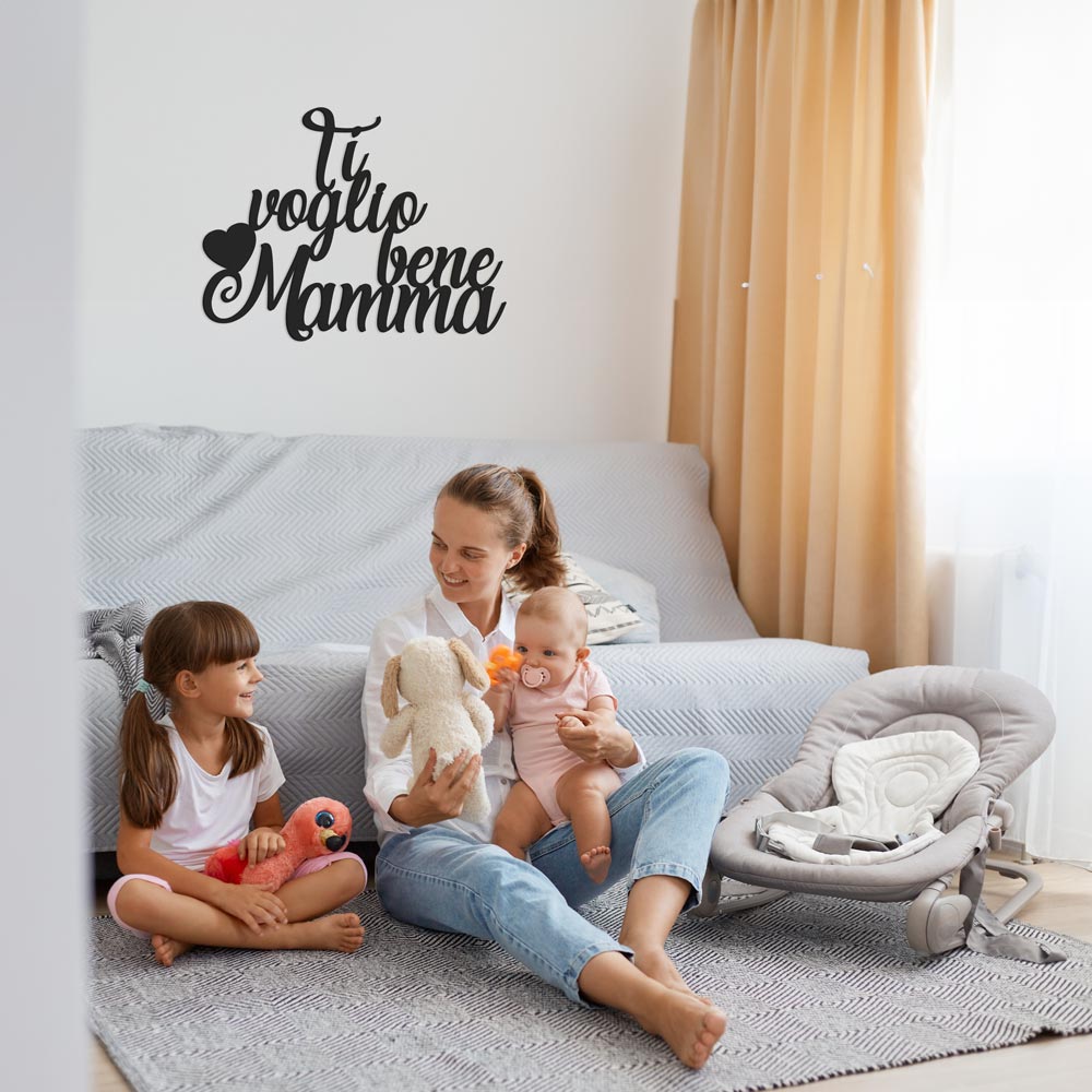 Scritta in Legno Ti Voglio bene Mamma