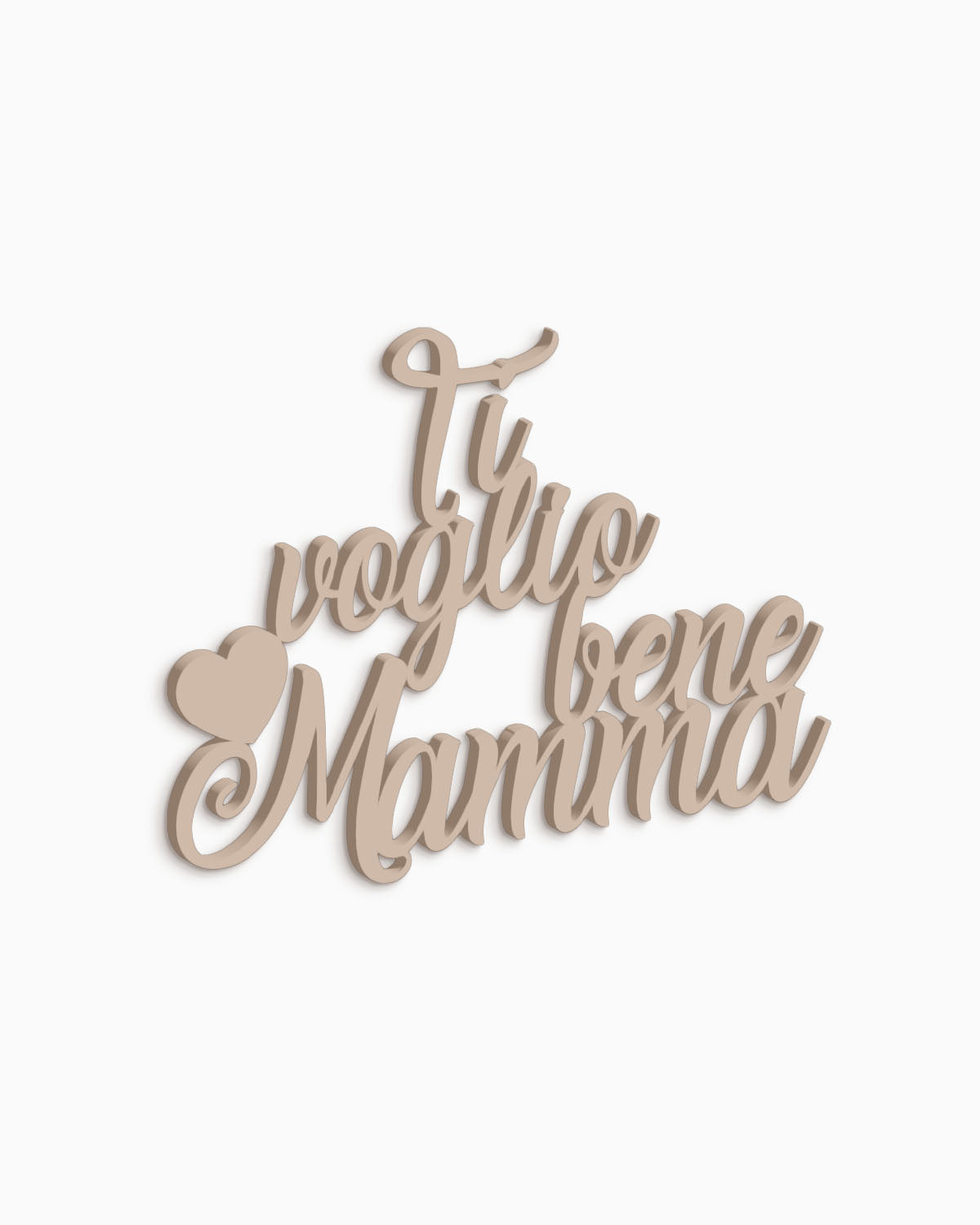 Scritta in Legno Ti Voglio bene Mamma