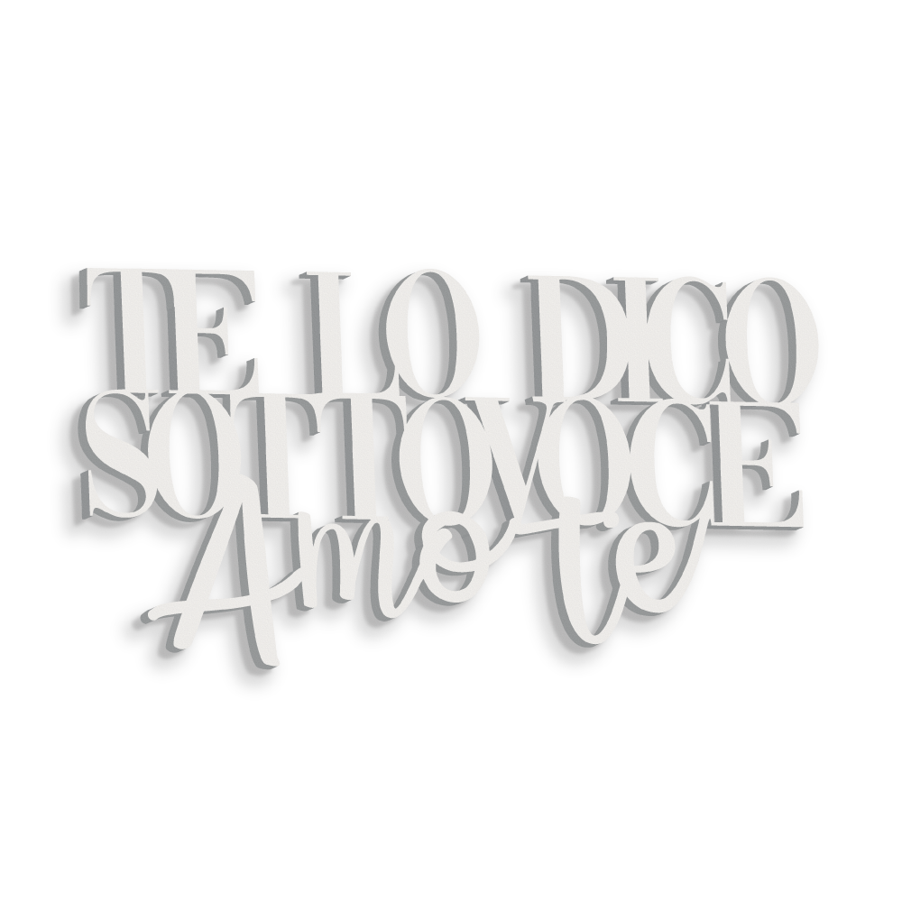 Scritta in Legno Te lo dico Sottovoce