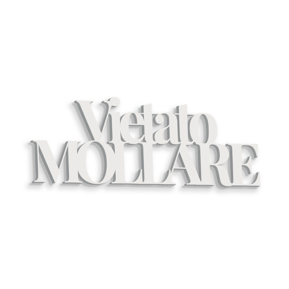 Scritta in Legno Vietato Mollare