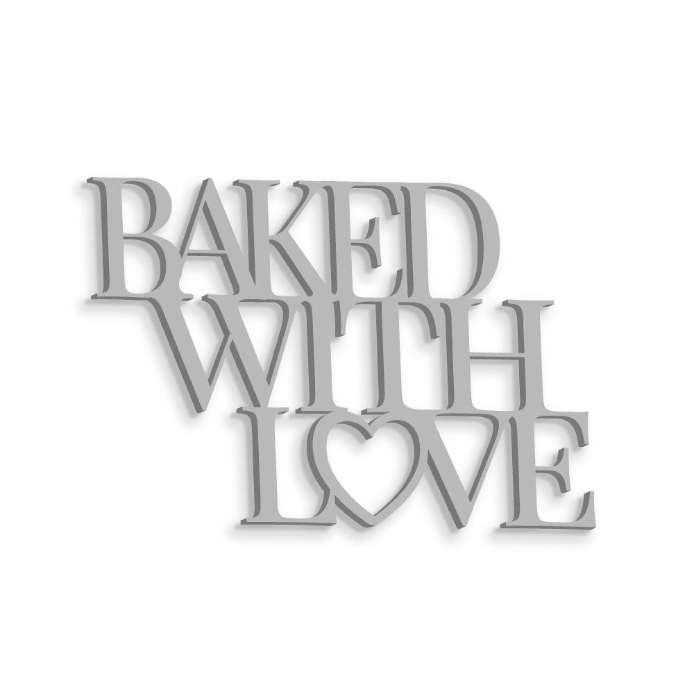 Scritta in legno Baked With Love