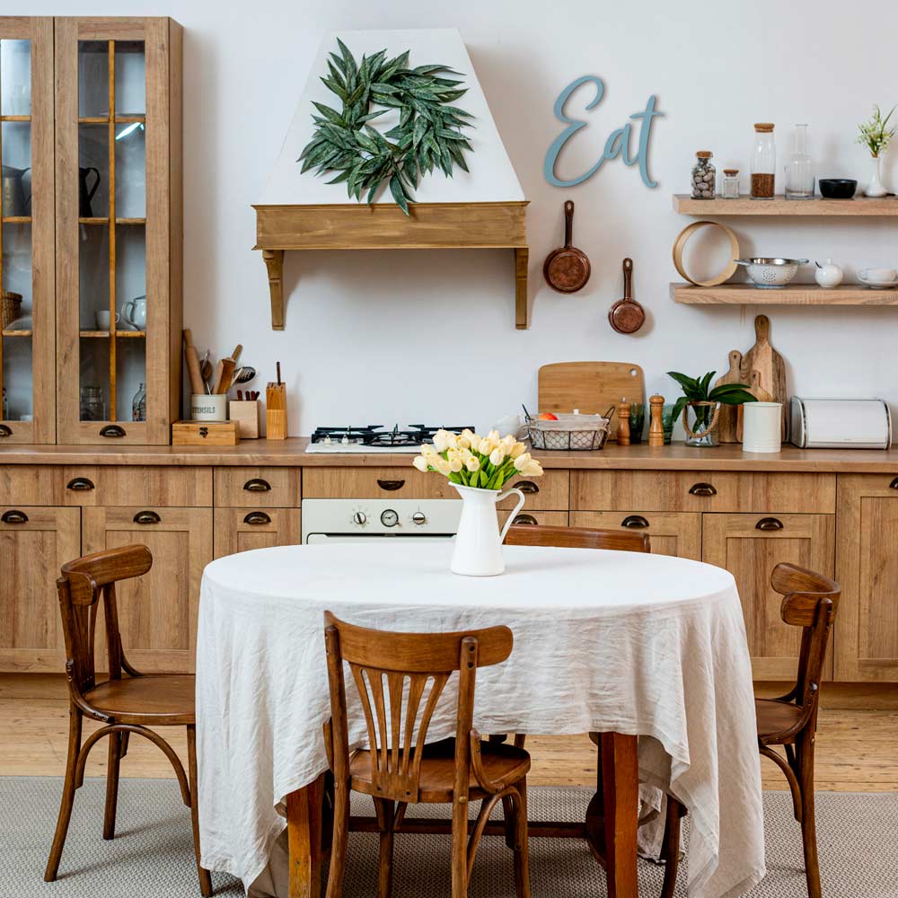 Scritta in legno Eat