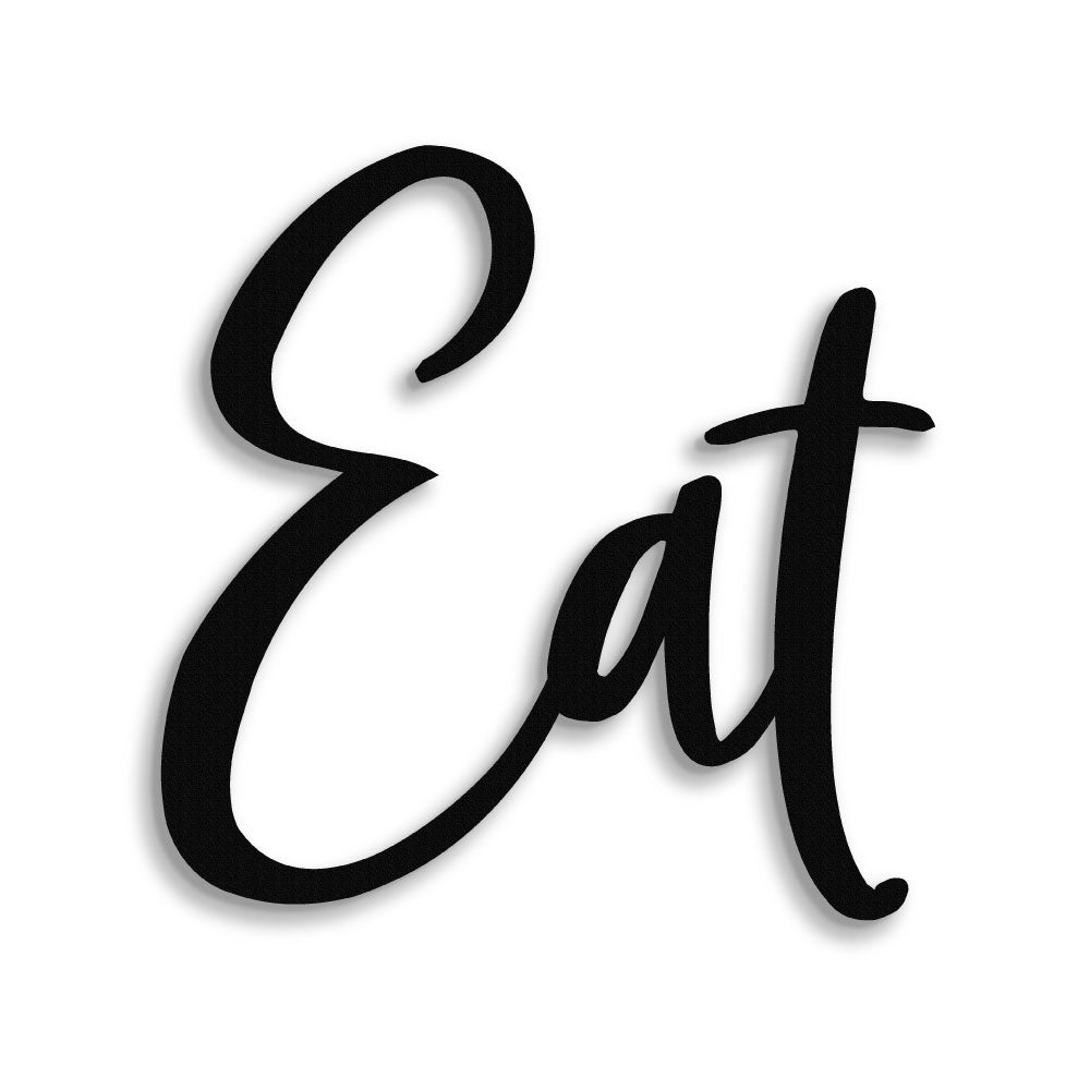 Scritta in legno Eat