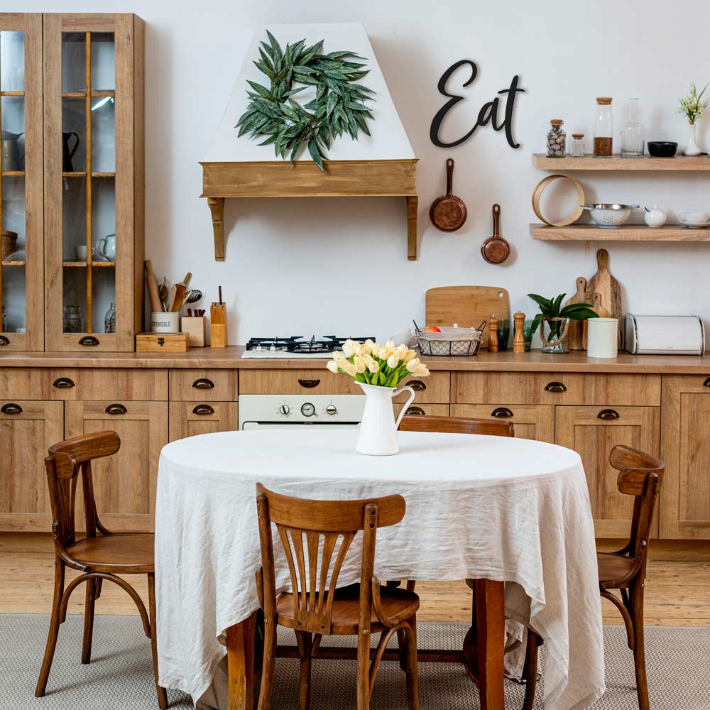 Scritta in legno Eat