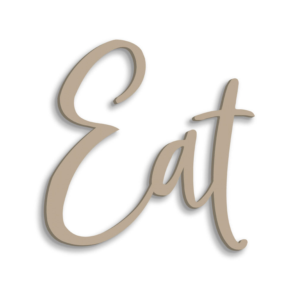 Scritta in legno Eat