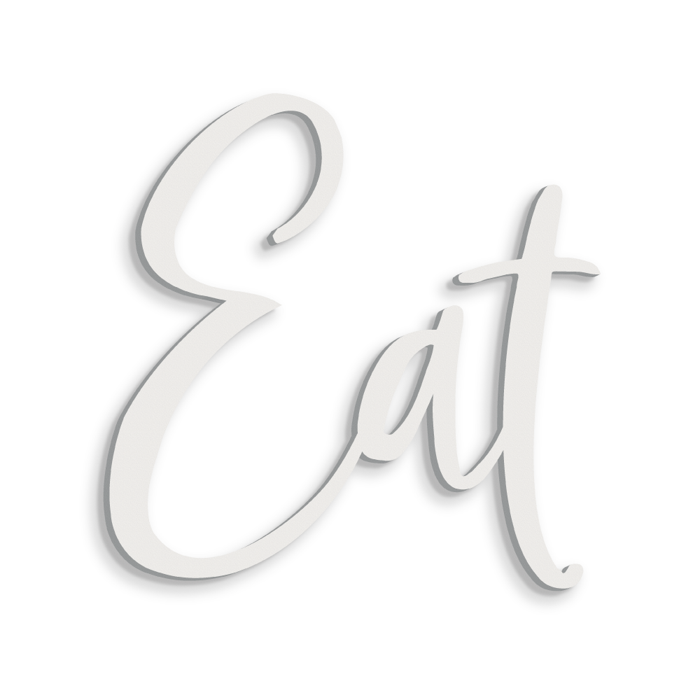 Scritta in legno Eat