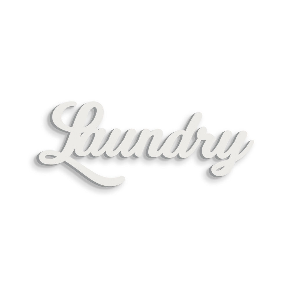 Scritta in Legno Laundry