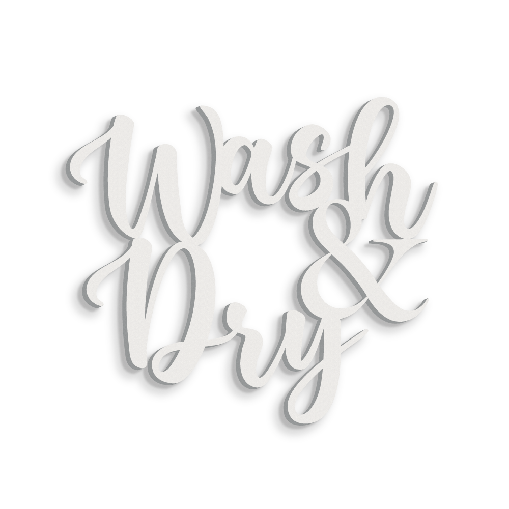 Scritta in Legno Wash & Dry