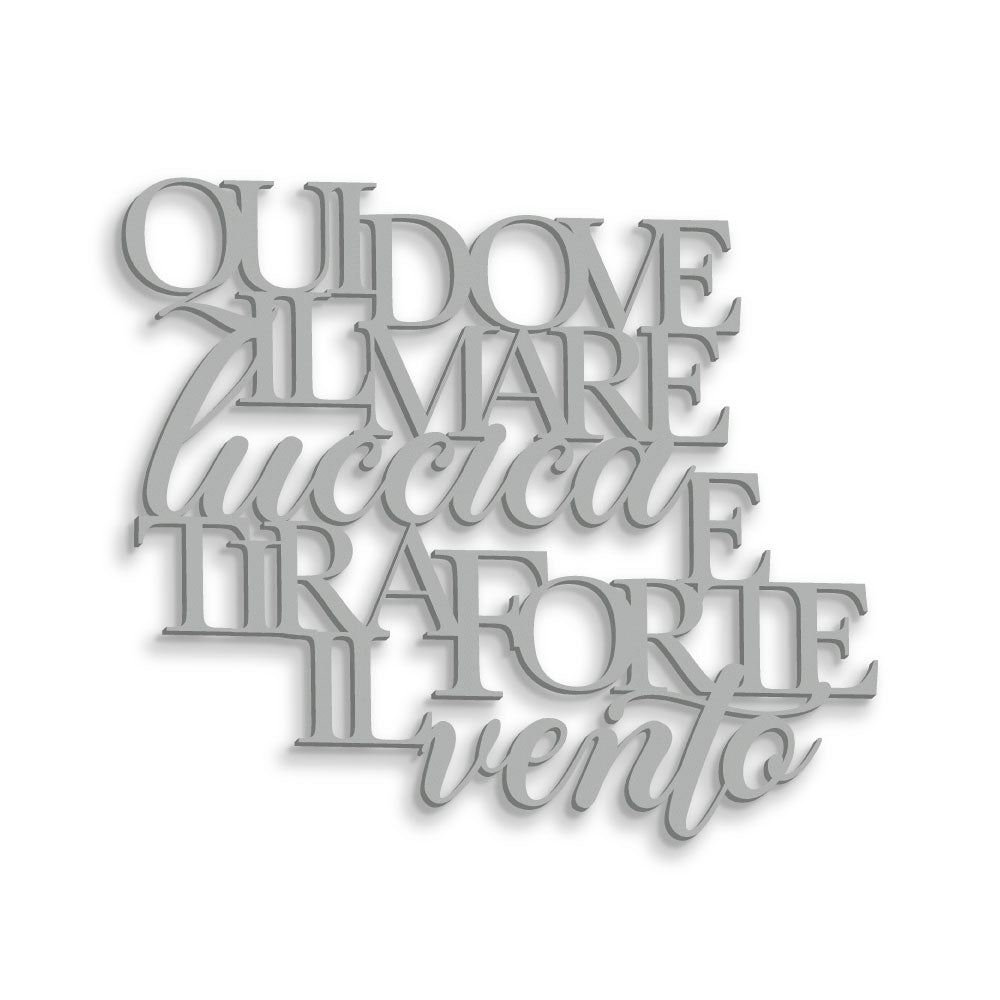 Scritta in Legno Dove il mare luccica