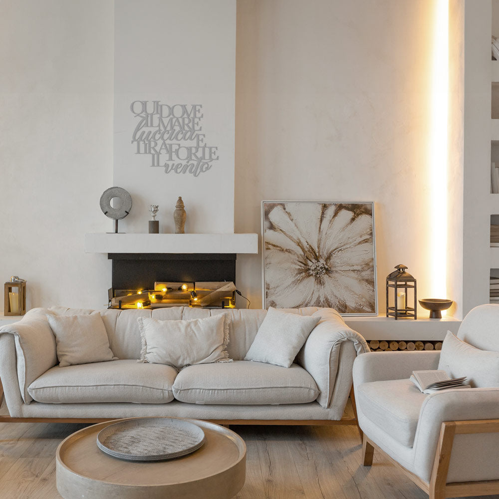 Scritta in Legno Dove il mare luccica