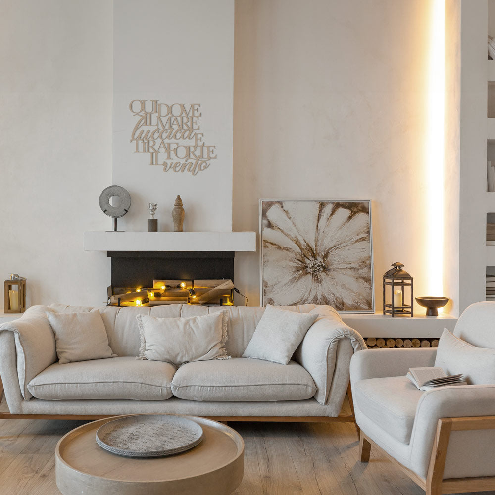 Scritta in Legno Dove il mare luccica