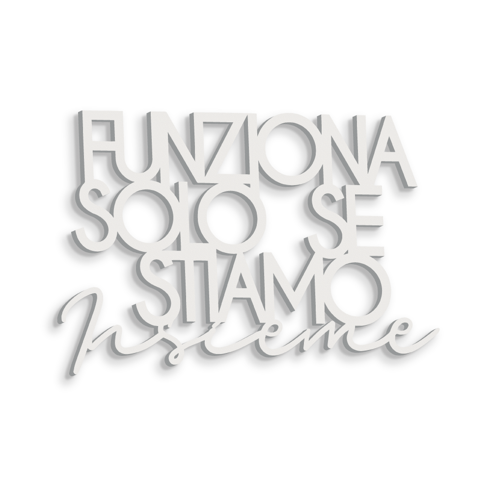 Scritta in Legno Solo se stiamo insieme