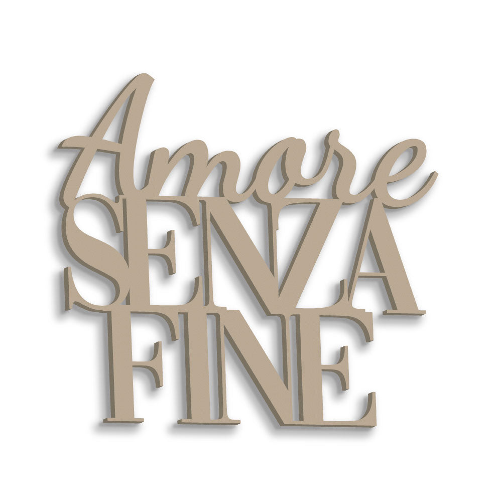 Scritta in Legno Amore senza fine