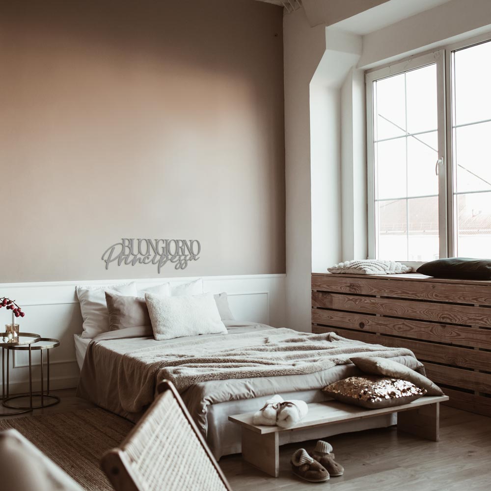 Scritta in Legno Buongiorno Principessa