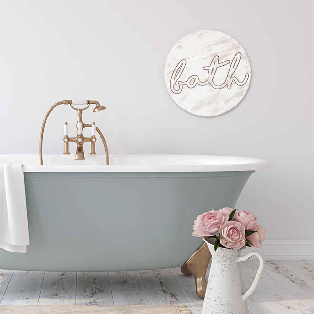 Scritta in Legno Bath