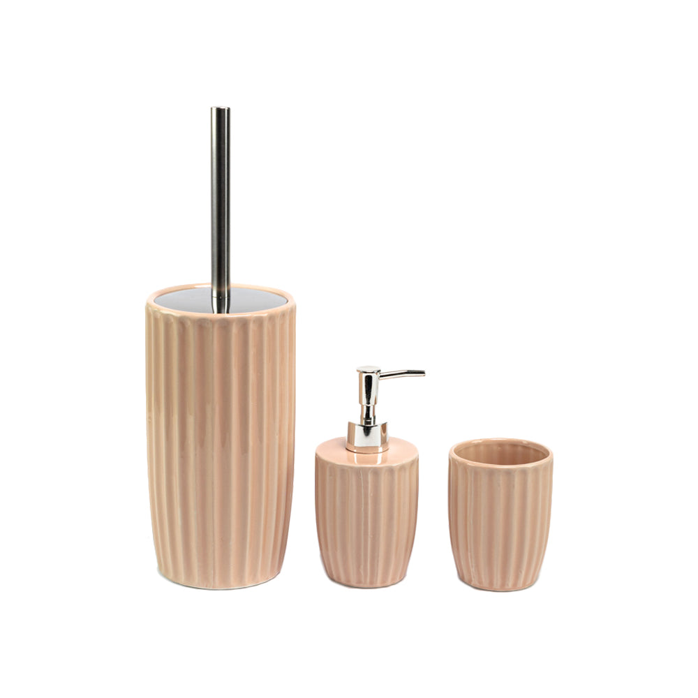 Set 3 pezzi da bagno in ceramica