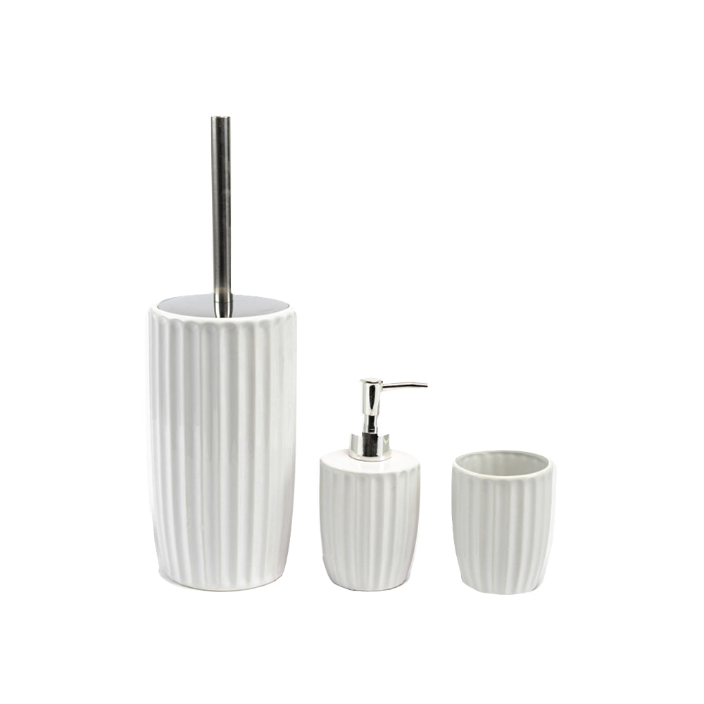 Set 3 pezzi da bagno in ceramica