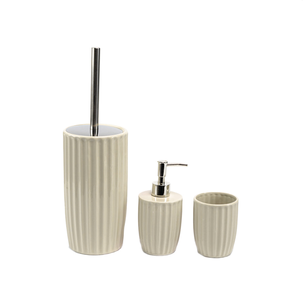 Set 3 pezzi da bagno in ceramica