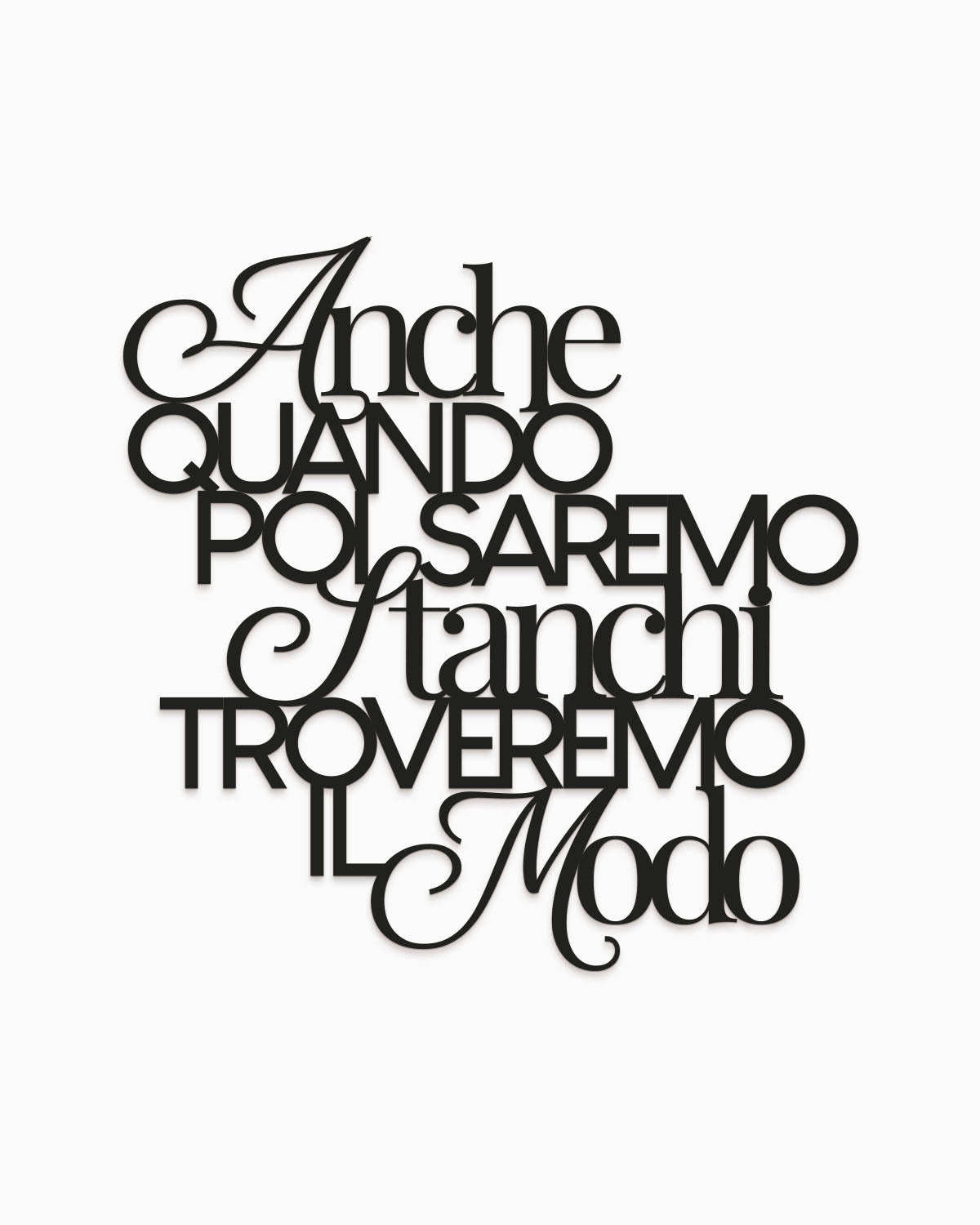 Scritta in legno Poetica