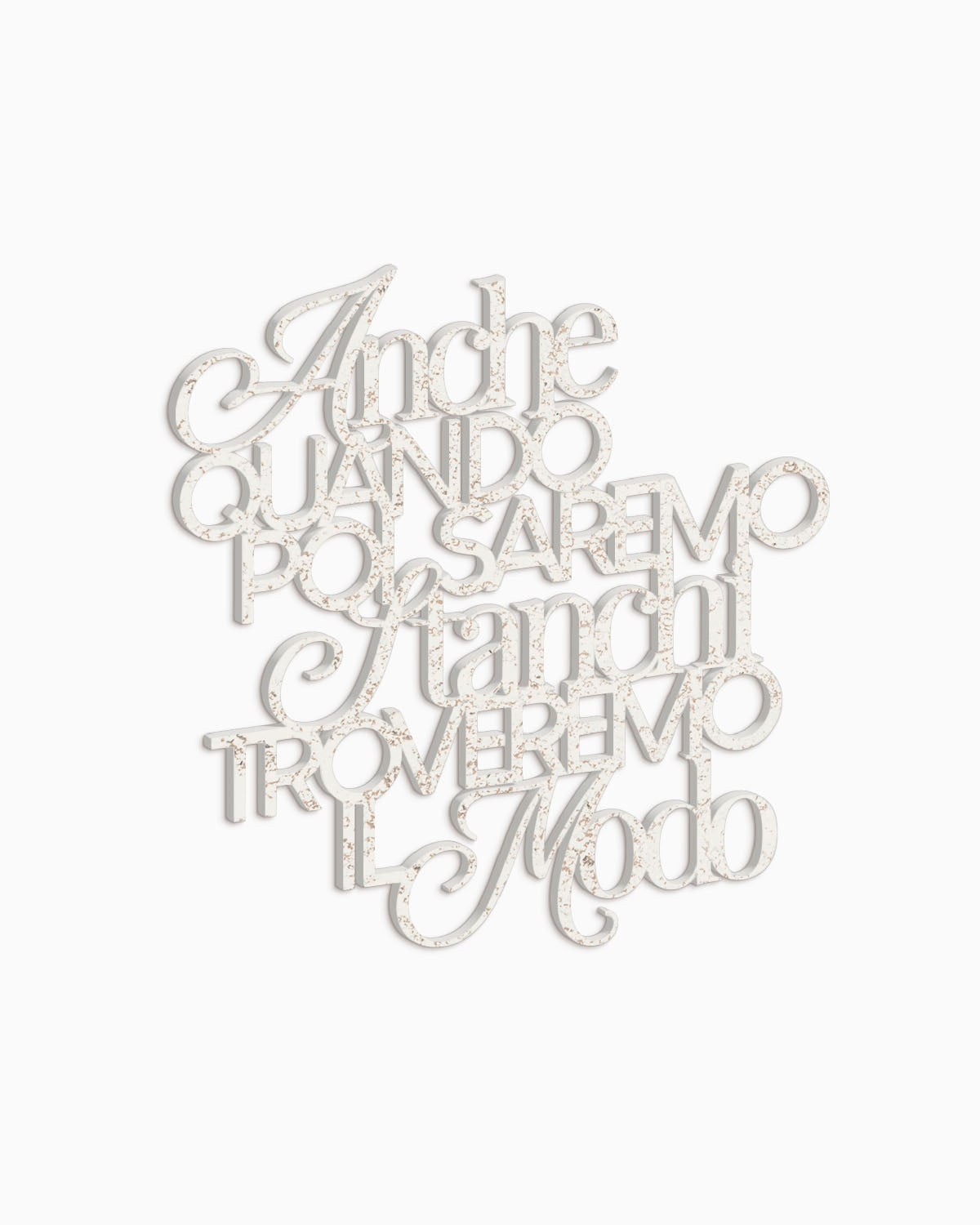 Scritta in legno Poetica