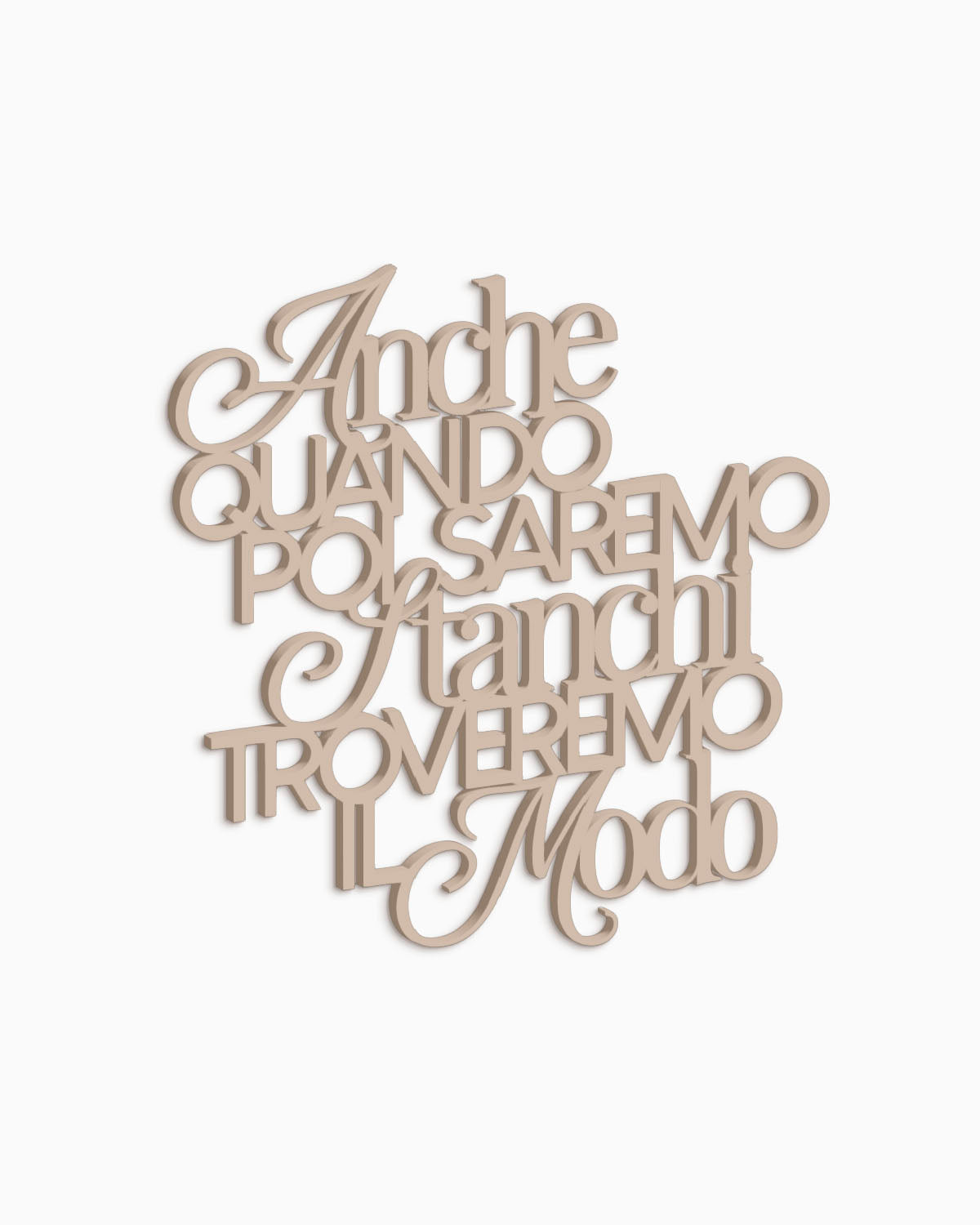 Scritta in legno Poetica