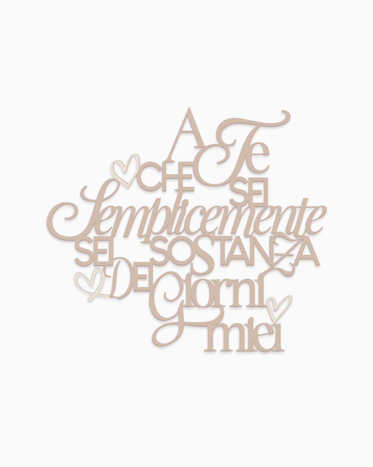 Scritta in legno A te