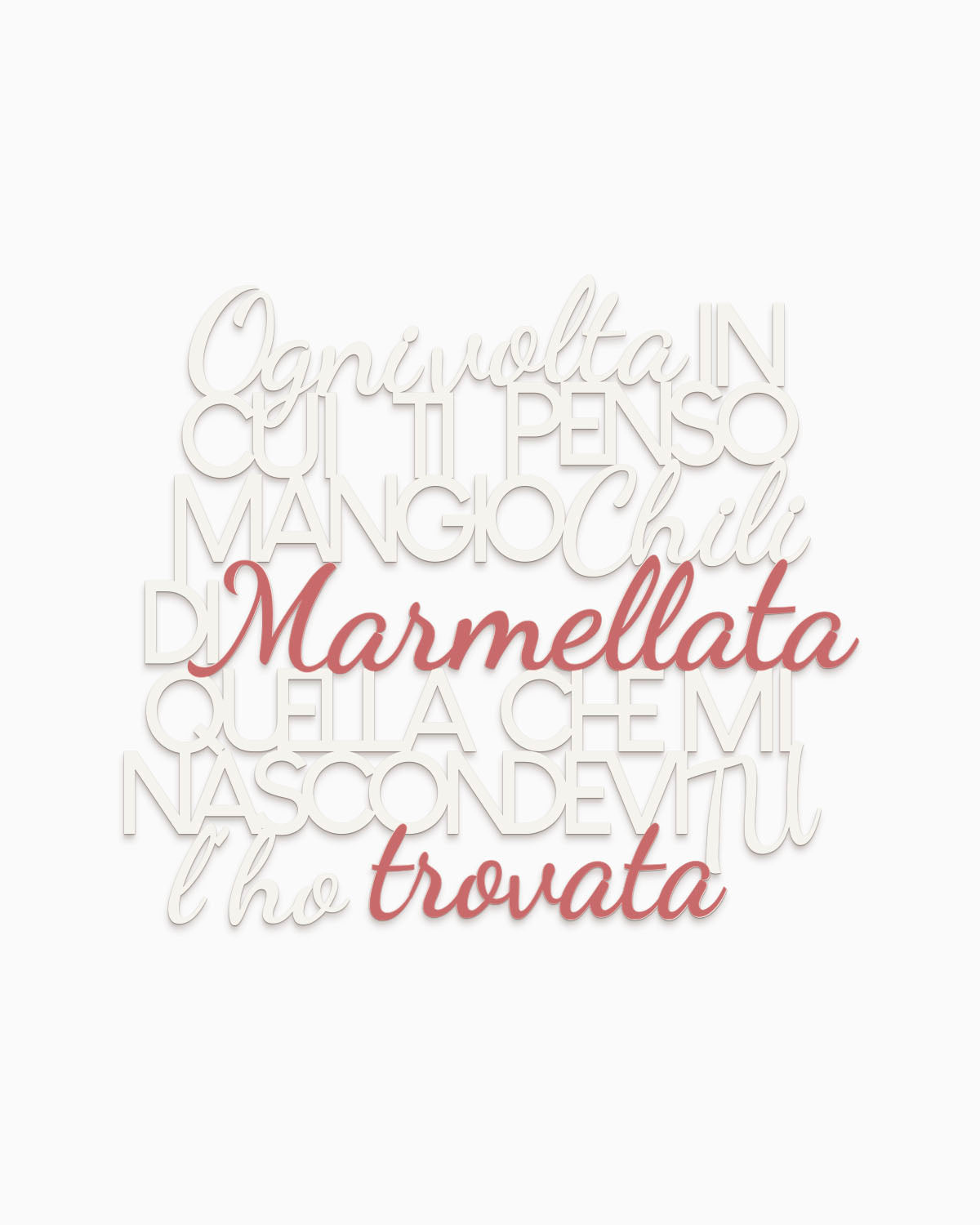 Scritta in legno Marmellata #25