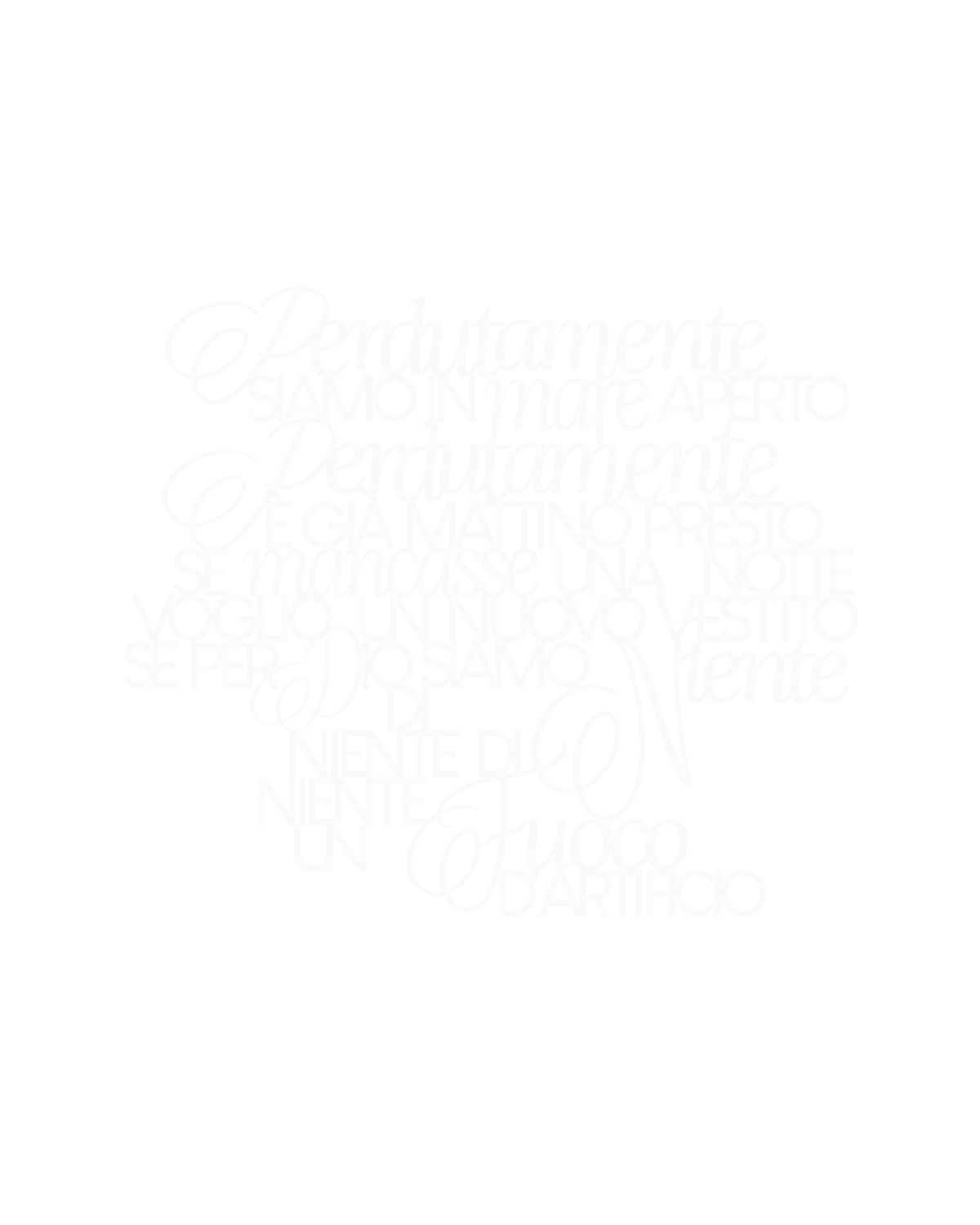 Scritta in legno Perdutamente