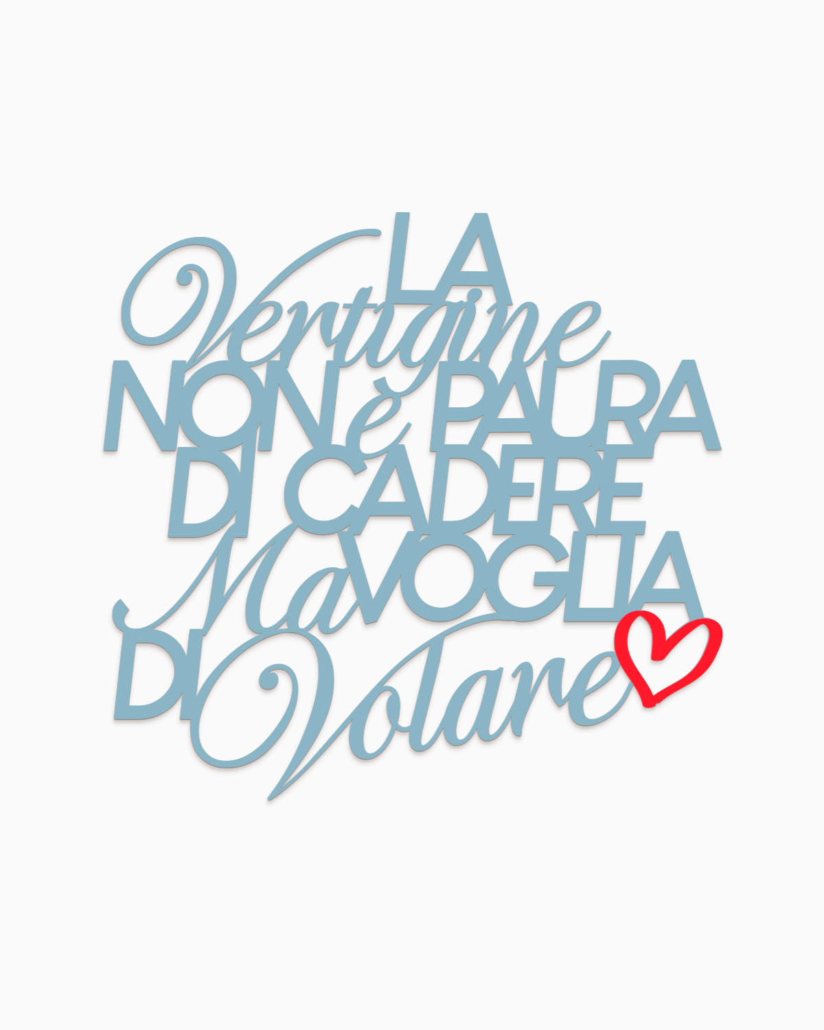 Scritta in legno Mi fido di te