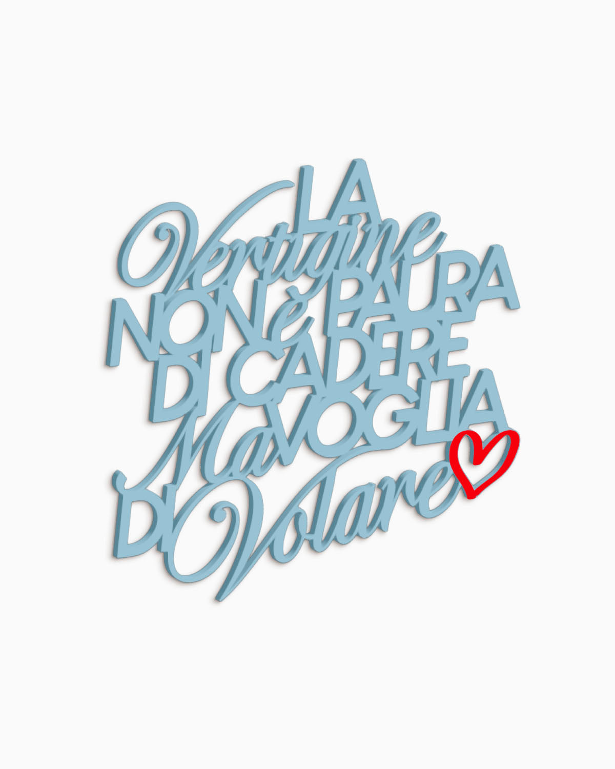 Scritta in legno Mi fido di te
