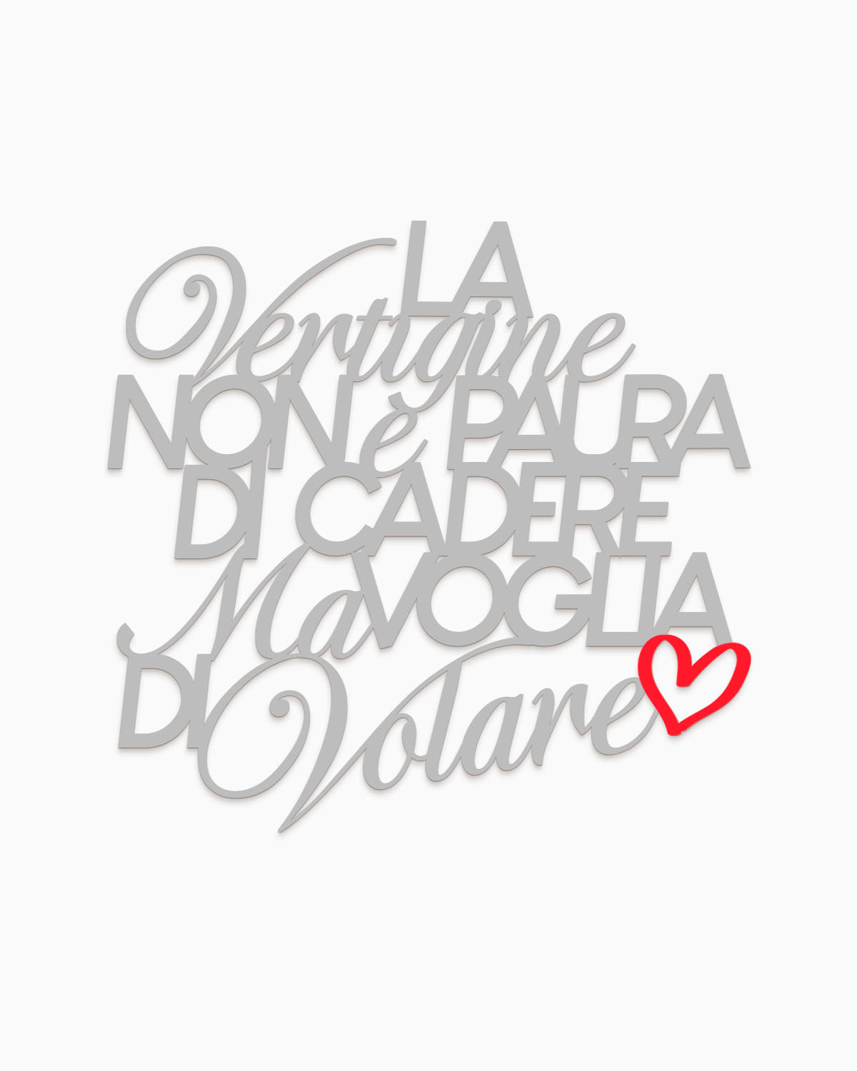Scritta in legno Mi fido di te